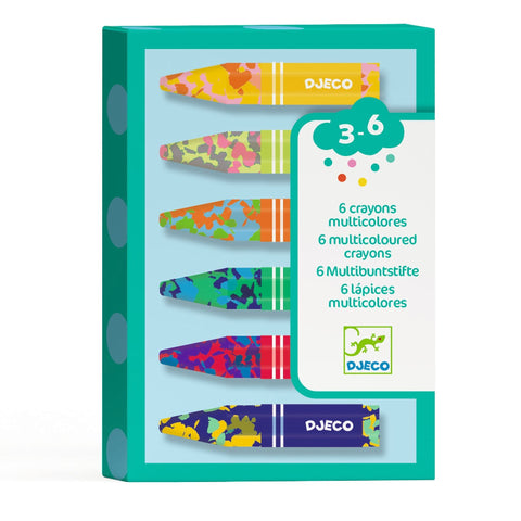 Wachskreiden bunt gesprenkelt