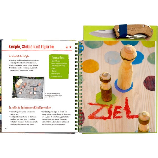 Schnitzen Buch inkl. Schnitzmesser | Nature Zoom | Spiegelburg