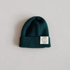 Strick-Beanie in Forest Green