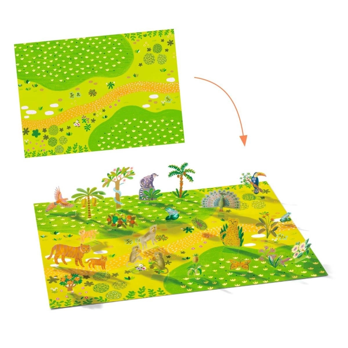 viele landschaften, safarilandschaft 80 aufstellbare sticker