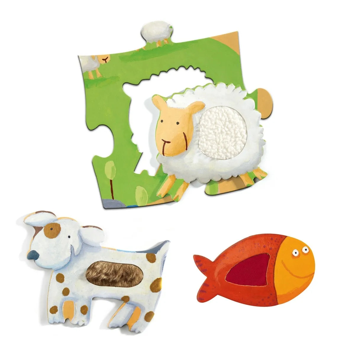Dieses farbenfrohe Riesenpuzzle lädt Kinder ab 3 Jahren zu einer sinnlichen Entdeckungsreise auf den Bauernhof ein! Neben den 12 klassischen Puzzleteilen enthält das Set 8 zusätzliche Tierpuzzleteile mit verschiedenen Oberflächen zum Ertasten und Fühlen.