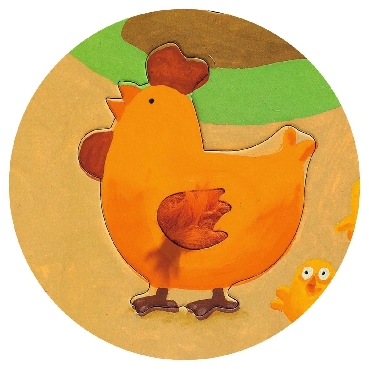 Dieses farbenfrohe Riesenpuzzle lädt Kinder ab 3 Jahren zu einer sinnlichen Entdeckungsreise auf den Bauernhof ein! Neben den 12 klassischen Puzzleteilen enthält das Set 8 zusätzliche Tierpuzzleteile mit verschiedenen Oberflächen zum Ertasten und Fühlen.