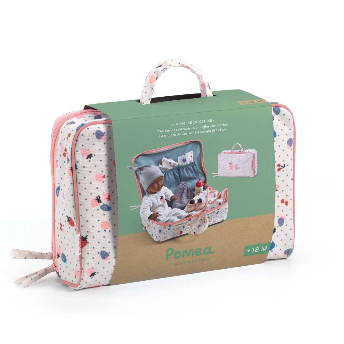 Der Koffer von Cerise - Zubeör Pomea von Djeco

Es geht auf Reisen! Ein schöner Koffer, der direkt so verschenkt werden kann, um die raffinierte Welt von POMEA zu entdecken. Baby Cerise hat alles, was es braucht, um sorgenfrei auf Reisen zu gehen.