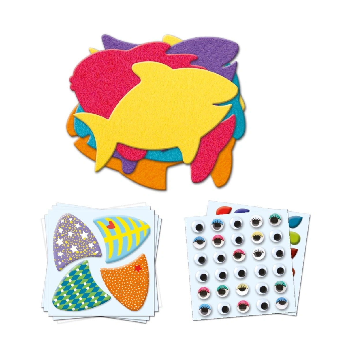 Sticker-Bastelset - Ich mag Fische | Djeco
