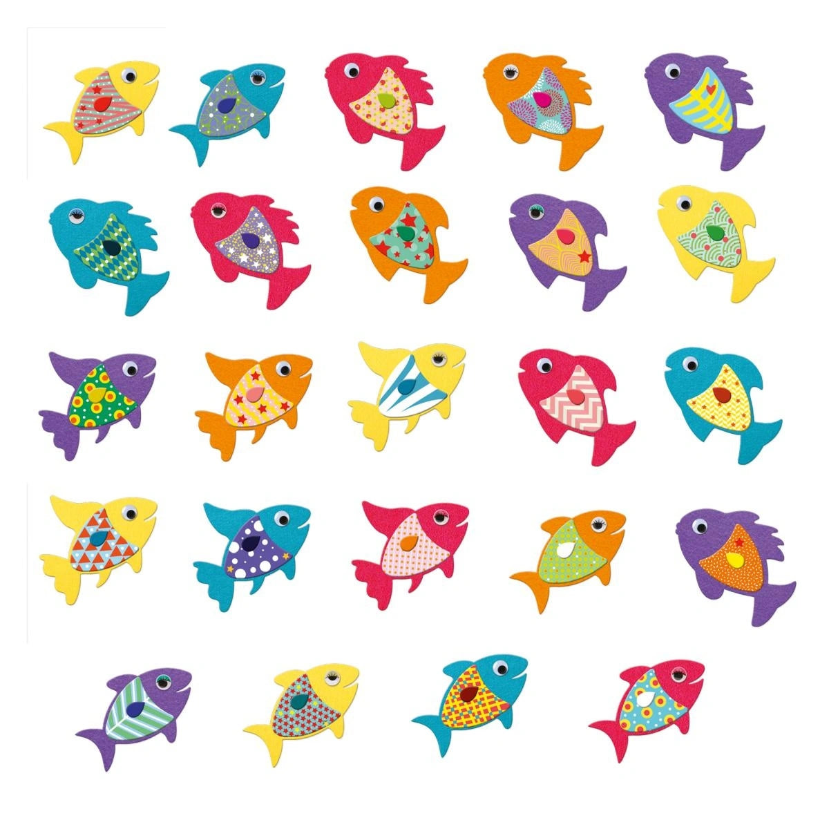 Sticker-Bastelset - Ich mag Fische | Djeco