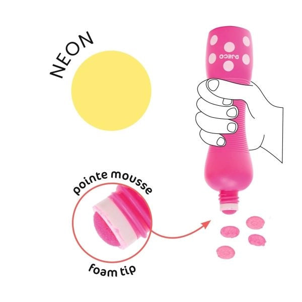 Kreativset Punktmarker 4 Neonfarben machen Punkte beim Malen oder Tupfen