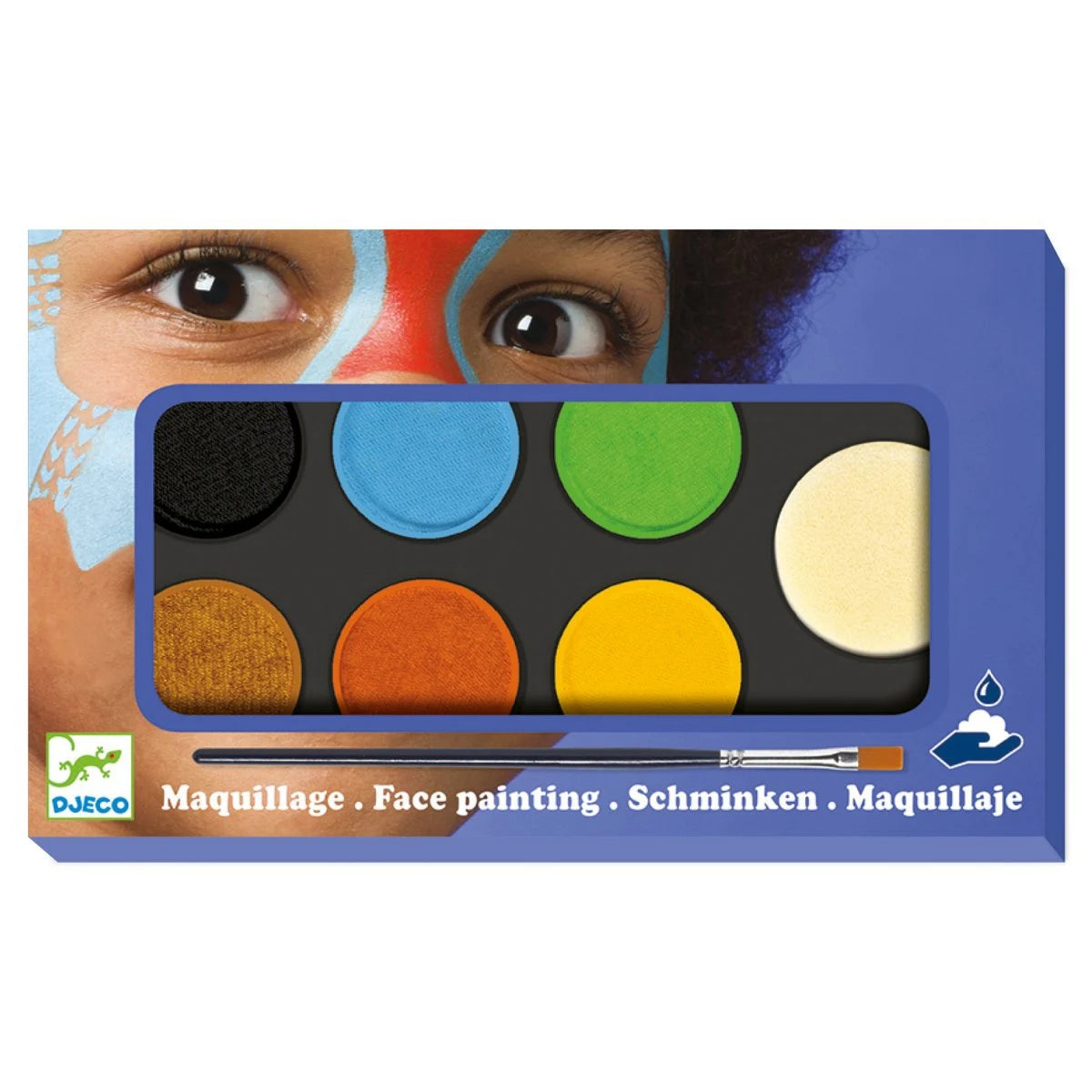 Schminkfarben Palette mit 6 Farben natur auswaschbar | Djeco