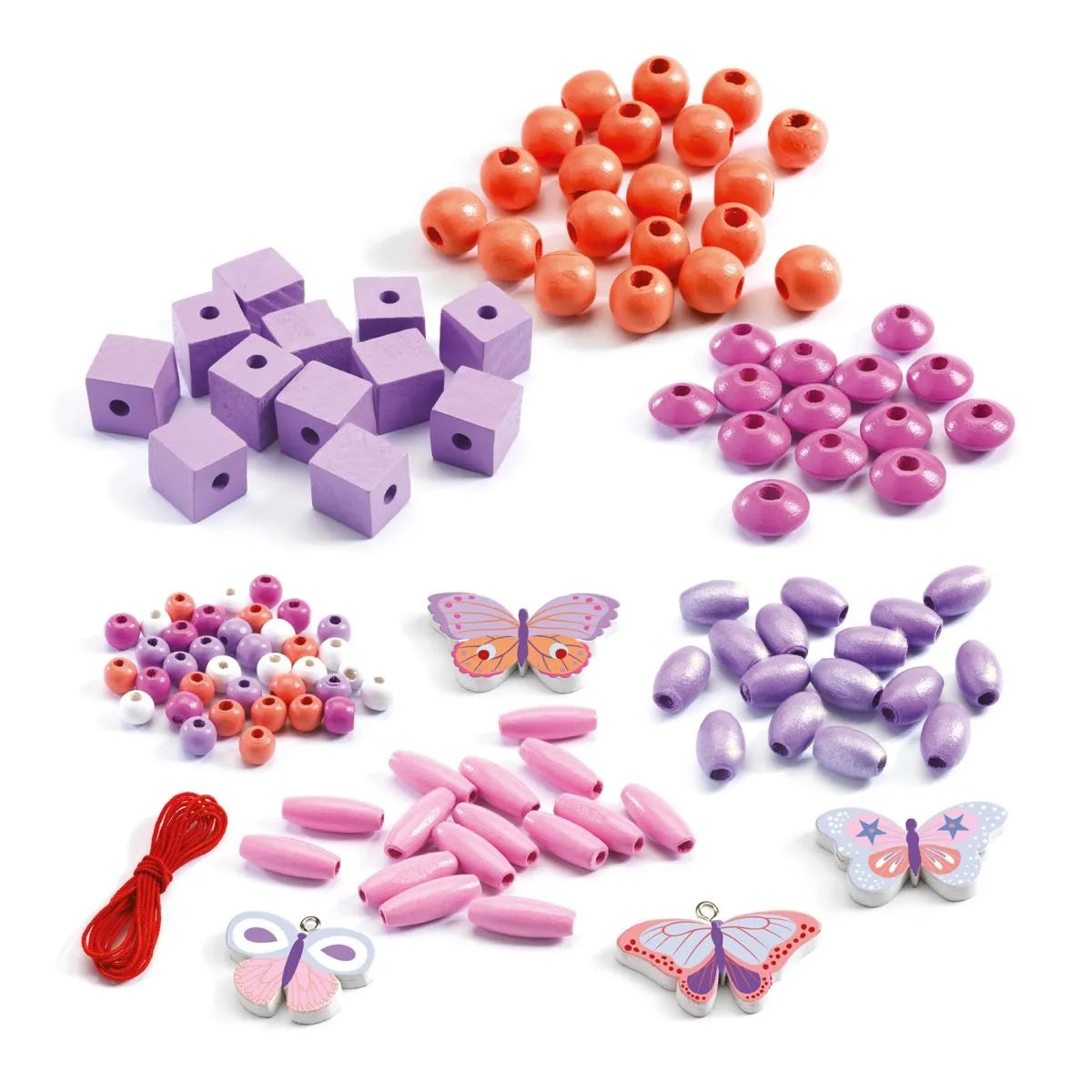 Schmuckbastelset Holzperlen Schmetterling | Djeco