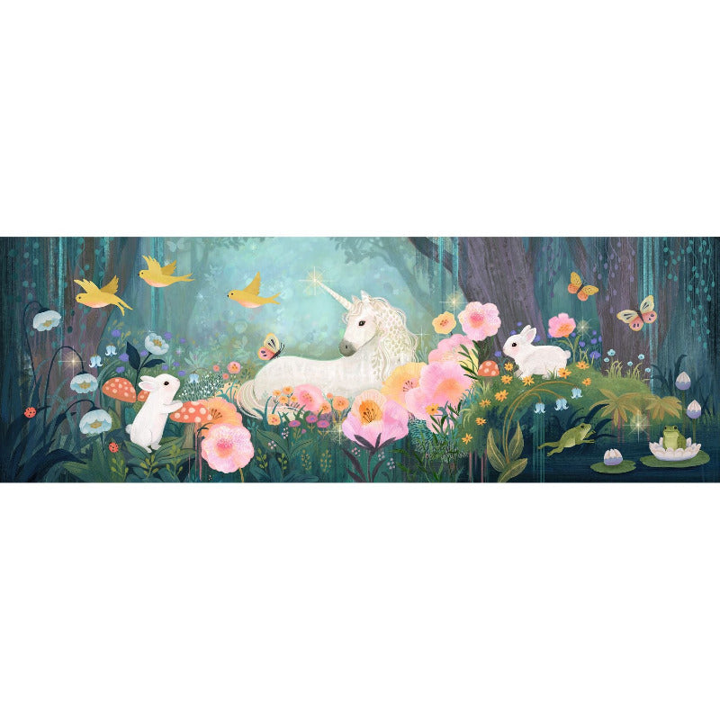 DJECO Puzzle Einhorn "The edge of the woods" mit 200 Teilen - Poster