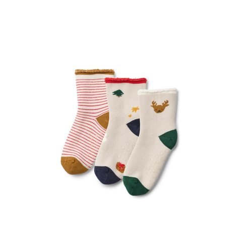 Stoppersocken mit Weihnachtsmotiven
