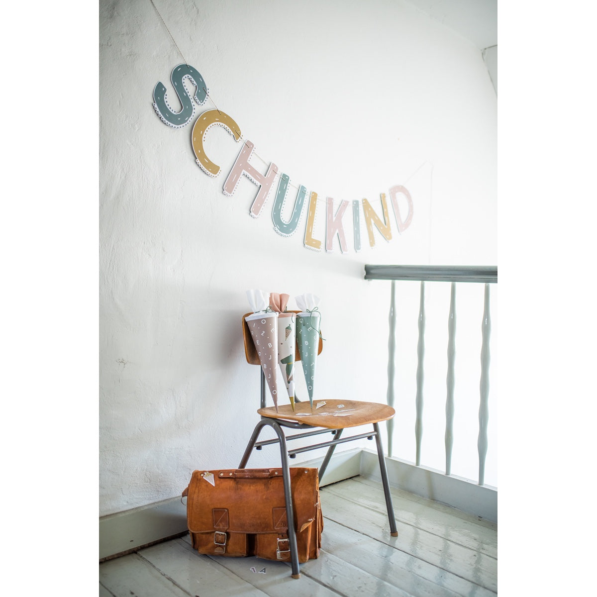 Schulkind | Girlande mit Glitzer  | ava & yves
