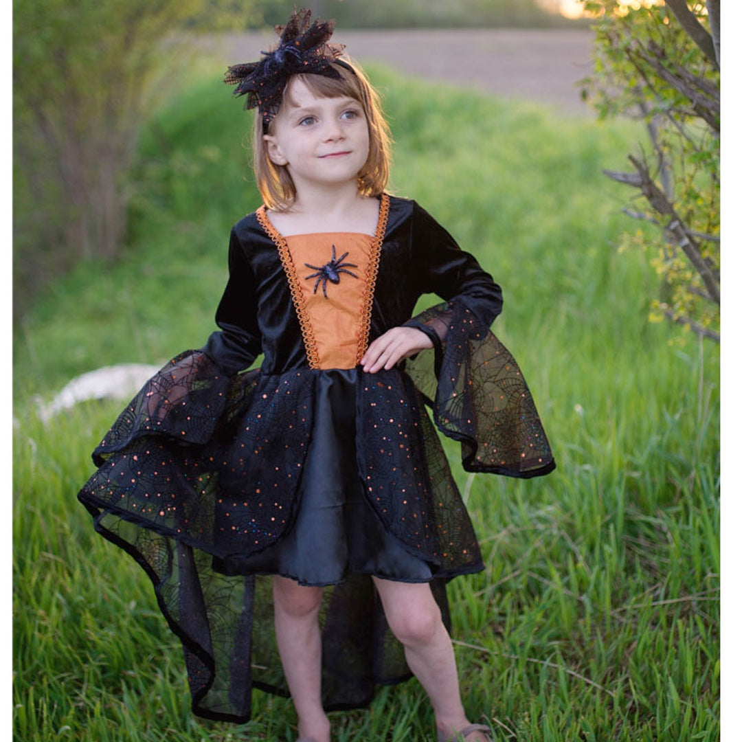 Kostüm | Spinnenhexe Sybille mit Haarreif, 4-6 Jahre | Great Pretenders