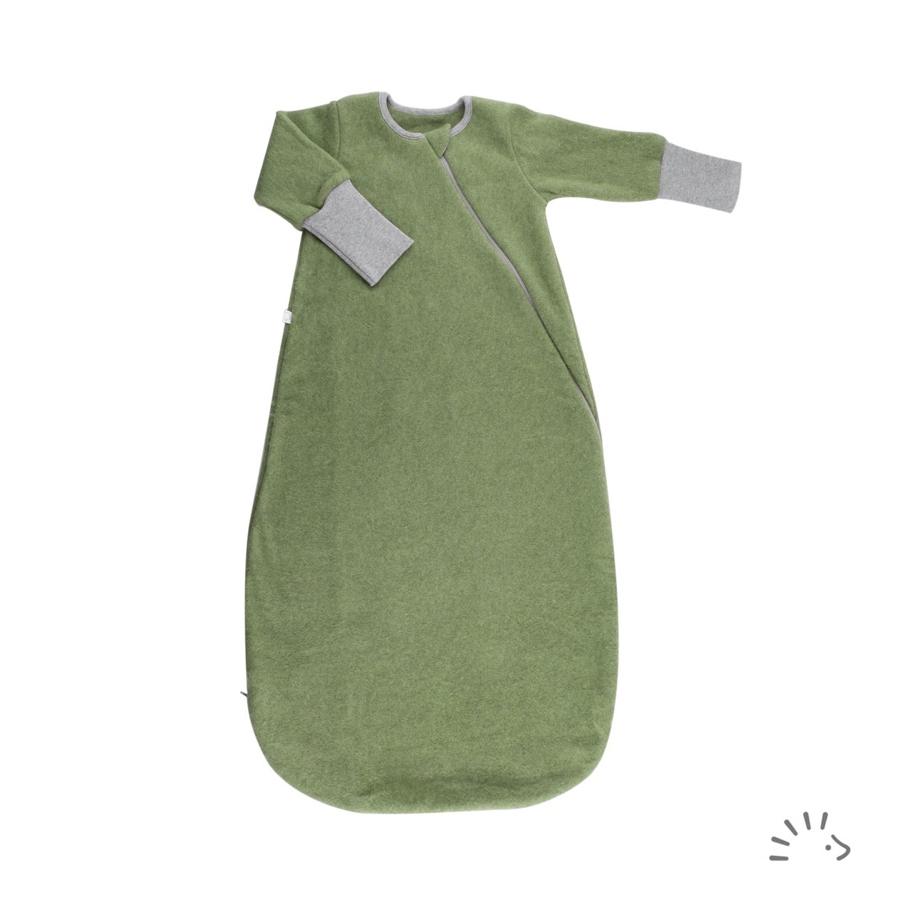 popolini iobio schlafsack Schlafsack Baumwollfleece | green melange