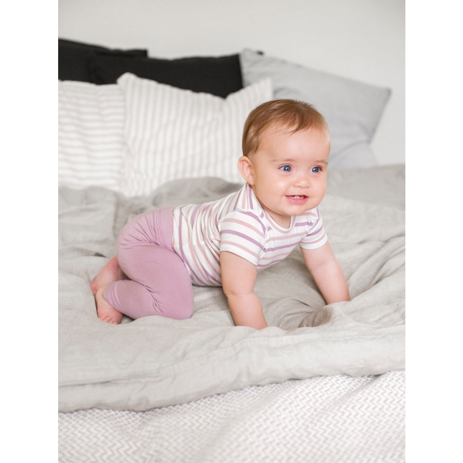 Body Buller kurzarm Bambus gestreift | Heather | Hust & Claire
