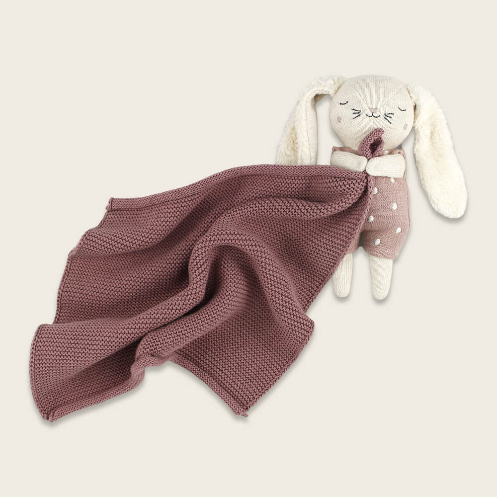 Kuscheltuch mit Hase rosa