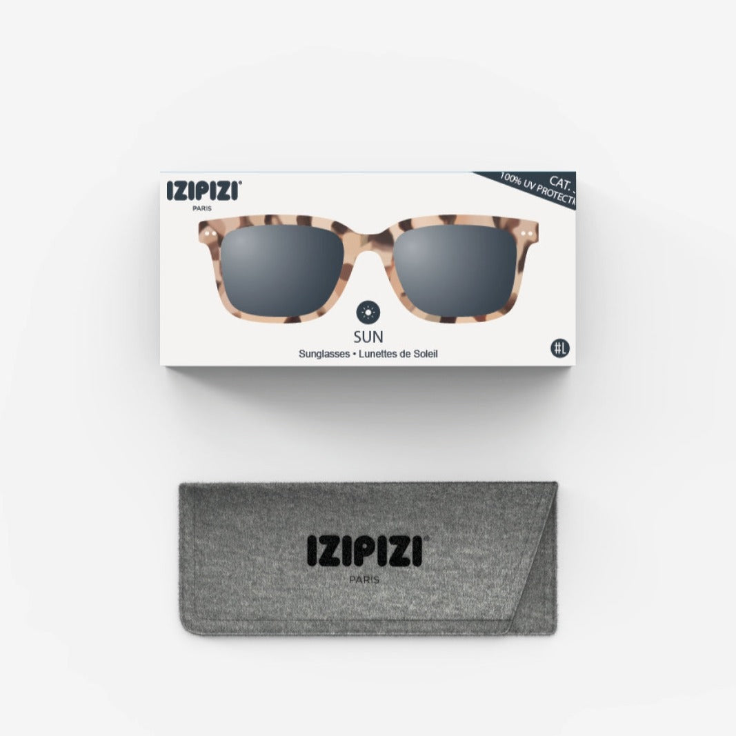 Sonnenbrille Erwachsene light tortoise | IZIPIZI Eckig #L