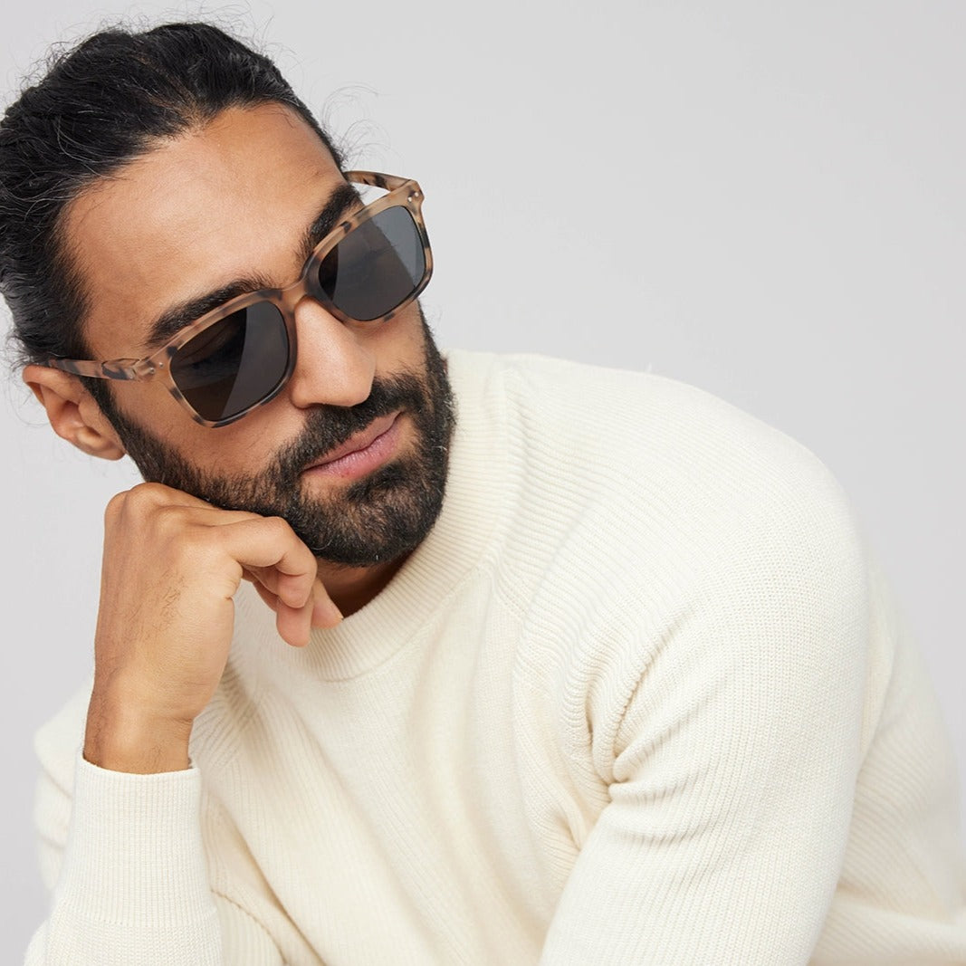 Sonnenbrille Erwachsene light tortoise | IZIPIZI Eckig #L