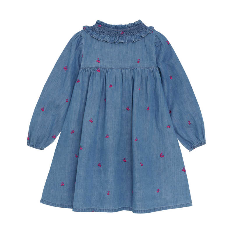 Kleid mit Kirschenstickerei