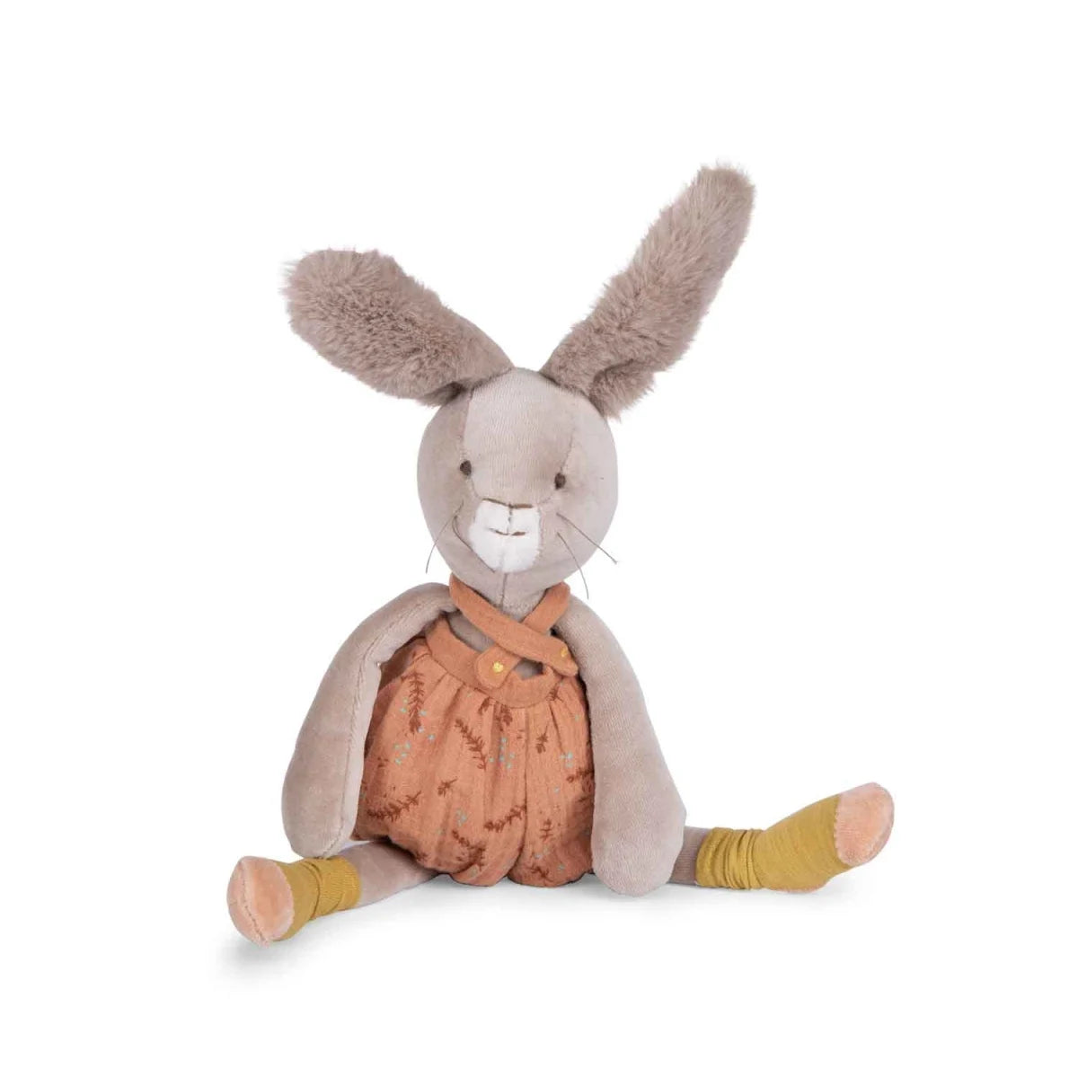 Dieser süße Moulin Roty Plüschhase mit seinen langen, puscheligen Ohren und dem unwiderstehlichen Gesichtchen erobert jedes Kinderherz im Nu! Sein weiches Moltongewand und die passenden Socken machen ihn nicht nur besonders kuschelig, sondern auch zum perfekten Begleiter für Tag und Nacht.