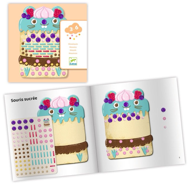 Mosaik Bastelset Torten und Bonbons | Djeco