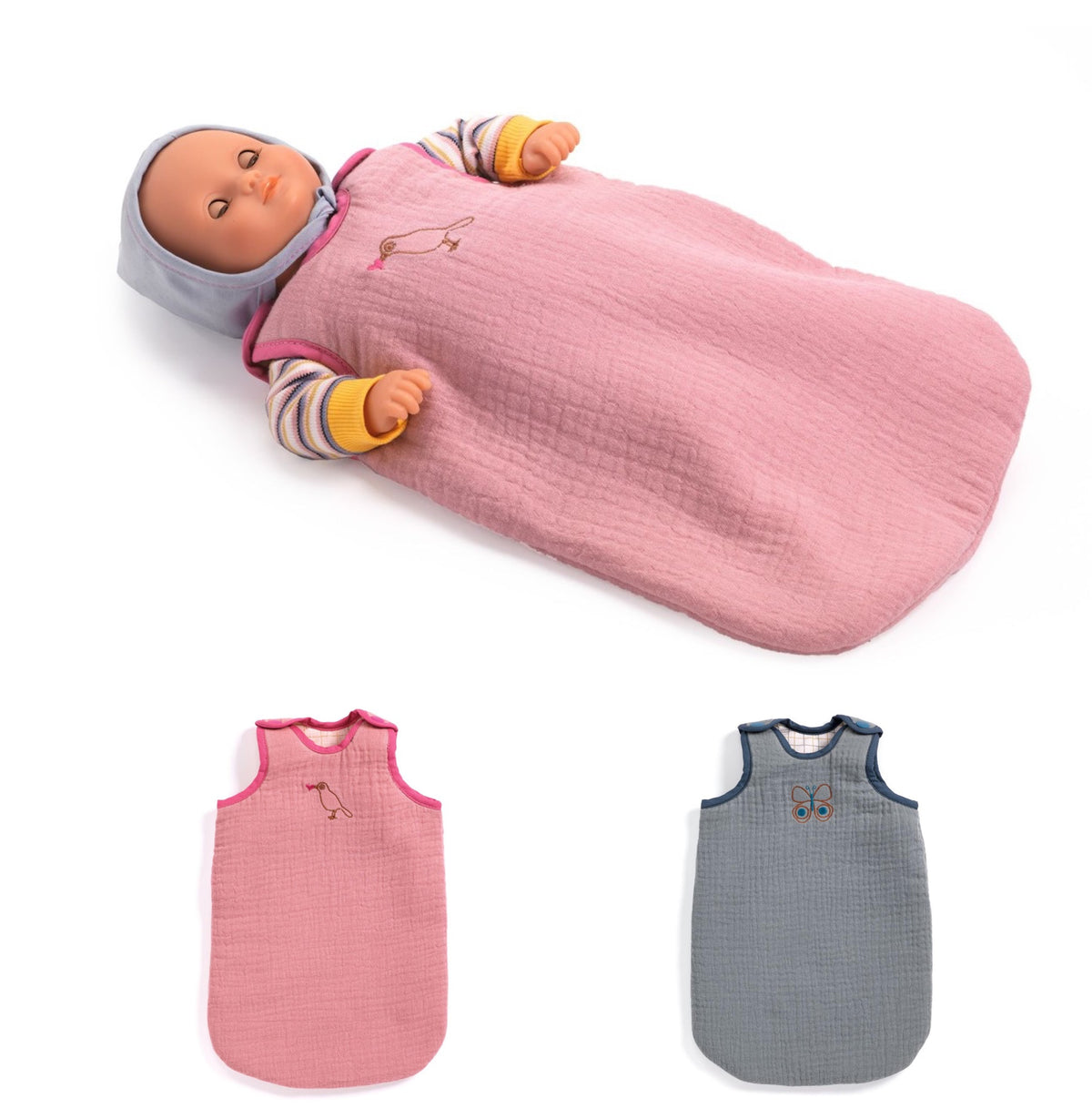 Baby Puppenzubehör Pomea | Schlafsack 2 Farben | Djeco