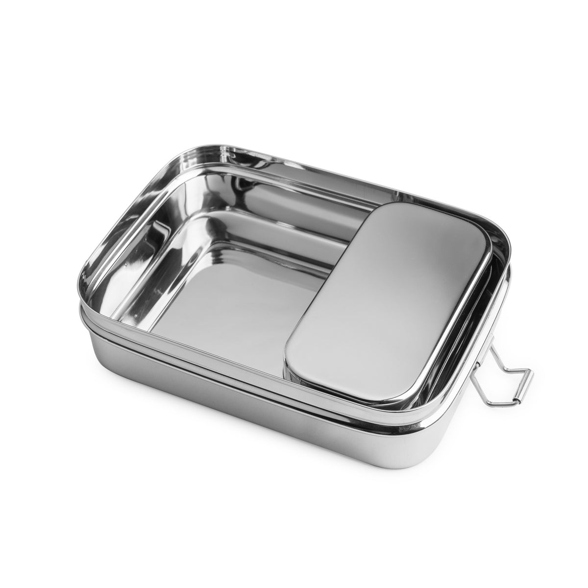Lunchbox 2in1 Brotdose Jausenbox aus Edelstahl | Brotzeit