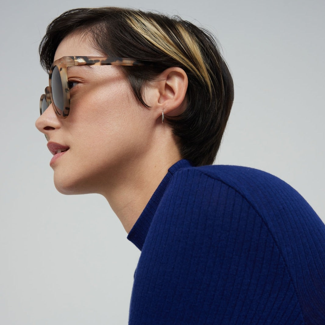 Sonnenbrille Erwachsene light tortoise | IZIPIZI rund #M