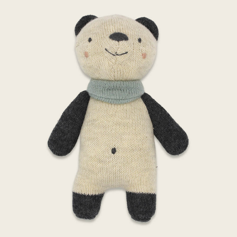 Babyrassel Panda | blaues Halstuch | ava & yves