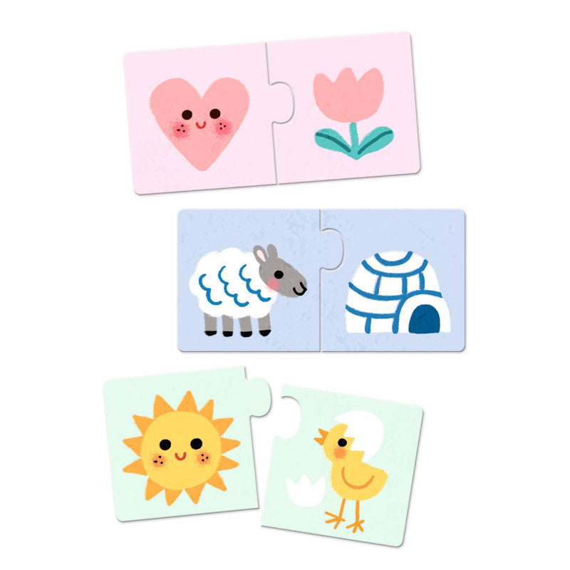 Puzzle Duo Farben von Djeco, Beispiele
