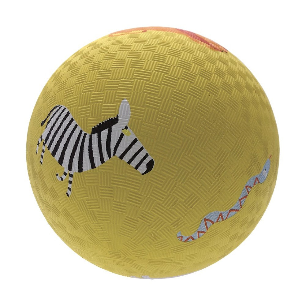 gelb, zebra, Tiere  Ball aus Naturkautschuk, tolles Motiv für den Garten, Kinderball, großer Ball
