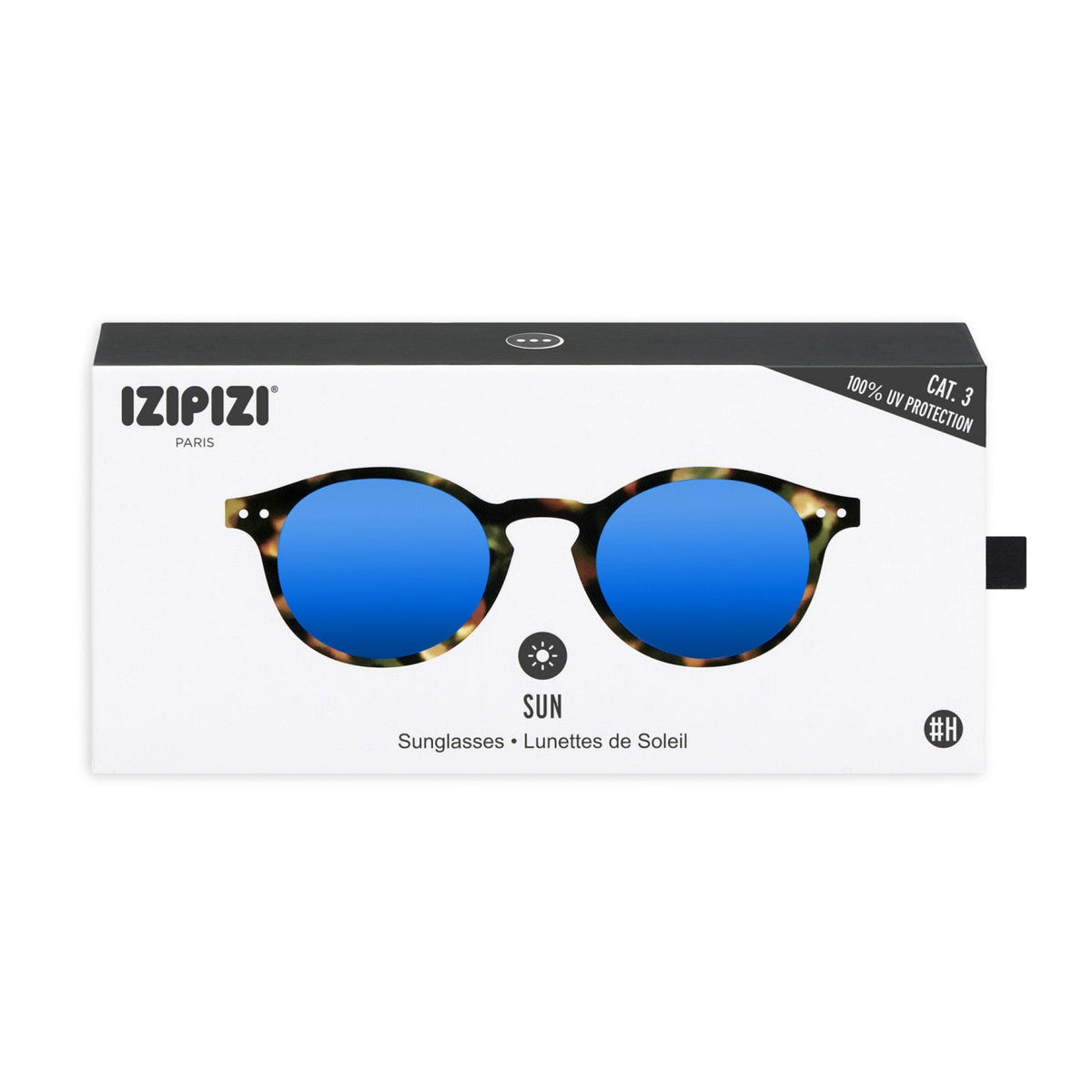 Sonnenbrille mit verspiegelten Gläsern blau