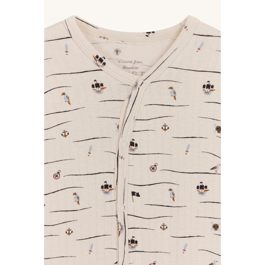 Einteiler Bambus Mulle priatenprint pyjama