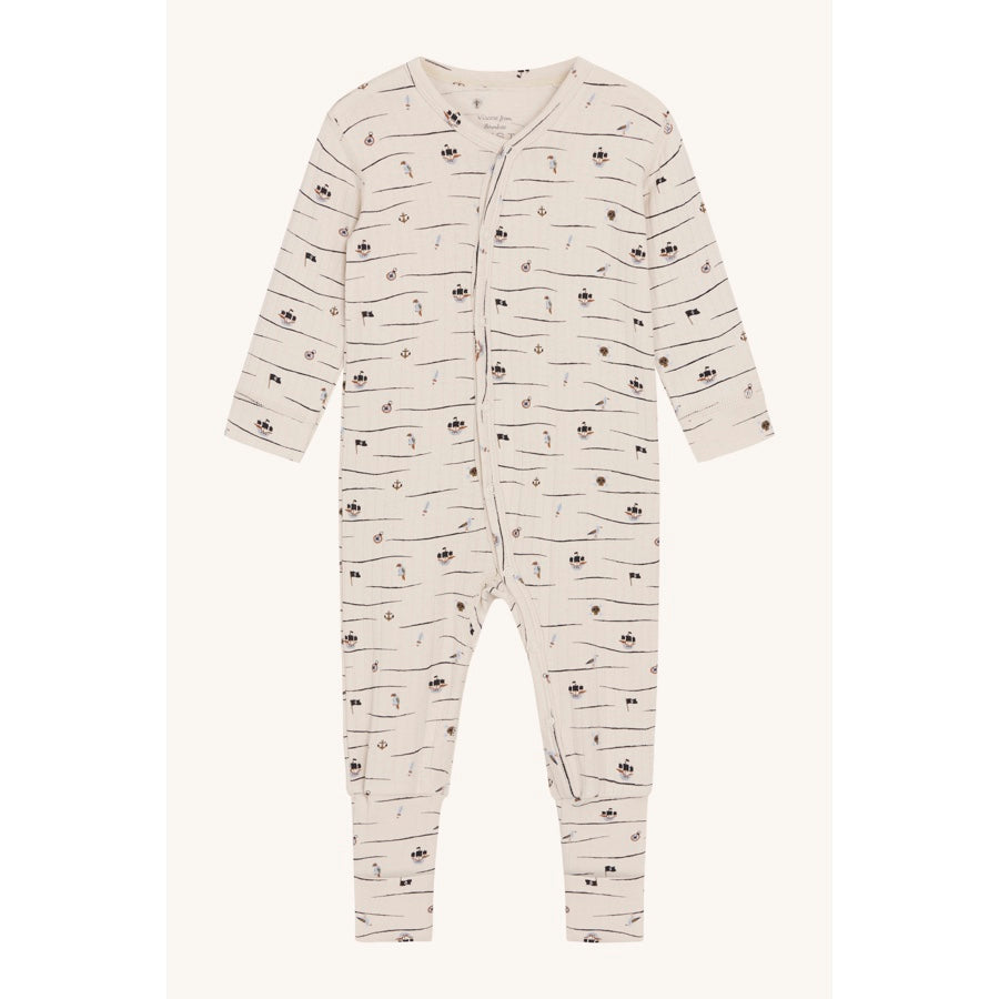 Einteiler Bambus Mulle priatenprint pyjama