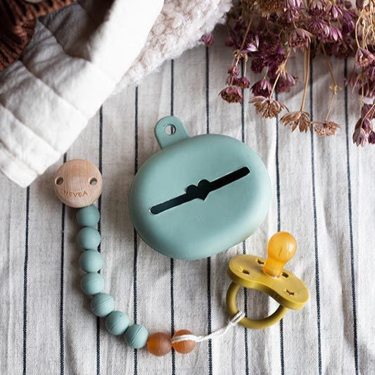 Schnullerkette Naturkautschuk| Seafoam blue | Hevea