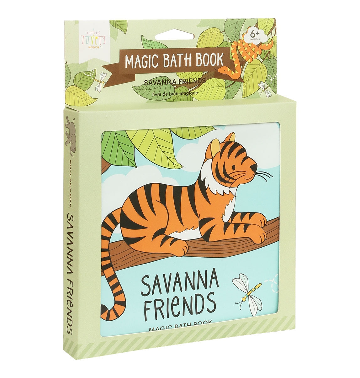Bei diesem magischen Badebuch von A Little Lovely Company füllen sich die Illustrationen wie von Zauberhand mit Farben, wenn sie Kontakt mit Wasser haben. E