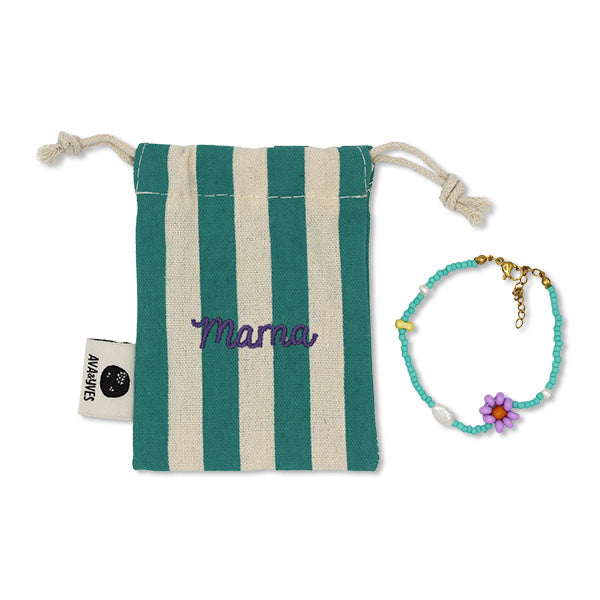 armband mit säckchen türkis