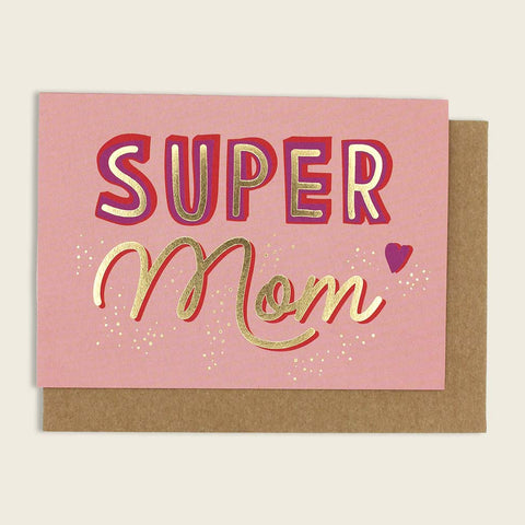 Klappkarte | "Super Mom" mit Goldeffekt | ava & yves