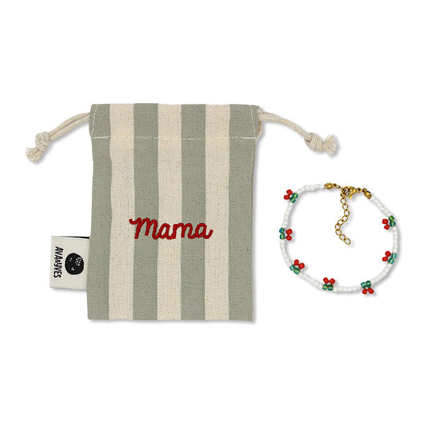 armband mit säckchen grau