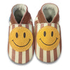 Krabbelschuhe Smiley Brown Stripe von Inch Blue