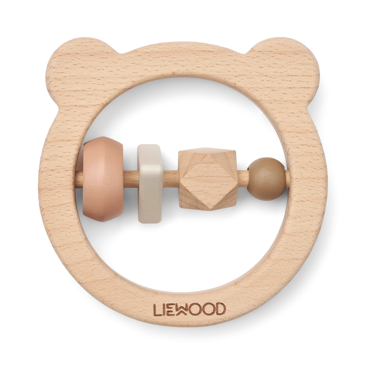Die süße Bärenrassel hat verschiedenen geometrische Figuren. Das lustige Design weckt die Neugier, schult die Hand-Auge-Koordination und ist ein tolles Frühlernspielzeug für Ihr Baby. Rosa