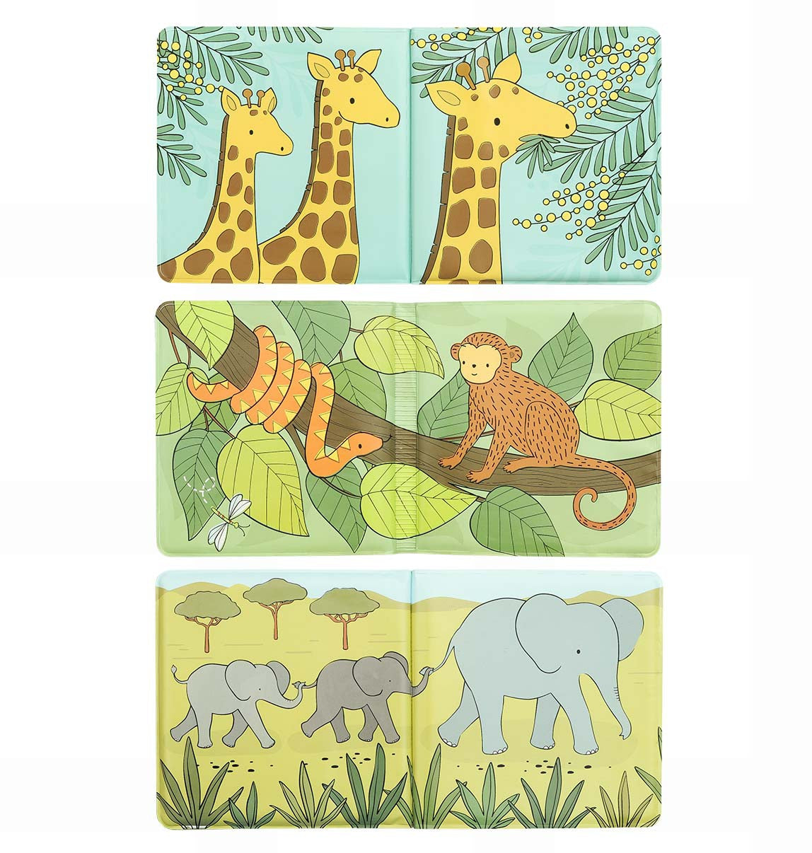 Bei diesem magischen Badebuch von A Little Lovely Company füllen sich die Illustrationen wie von Zauberhand mit Farben, wenn sie Kontakt mit Wasser haben. E