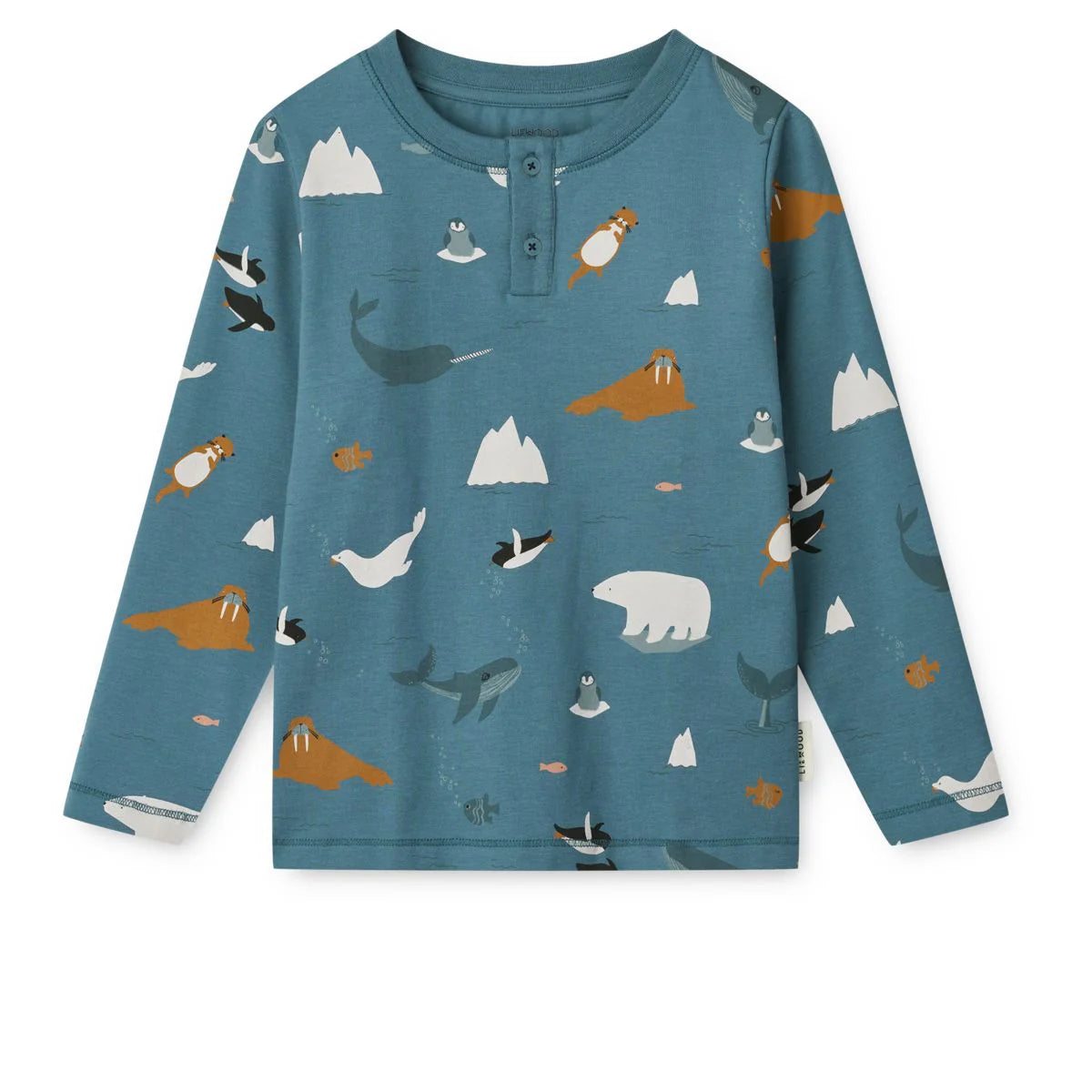 Kuscheliges Pyjama-Set WILHELM von Liewood in arctic sea – aus GOTS-zertifizierter Bio-Baumwolle. Weich, dehnbar & perfekt für kühle Nächte.
