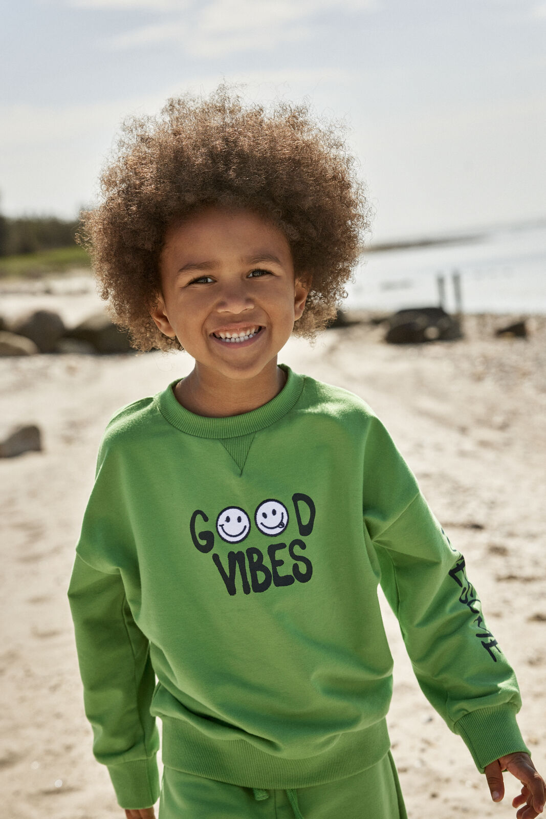 Sweatshirt Good Vibes | Peppermint | Minymo