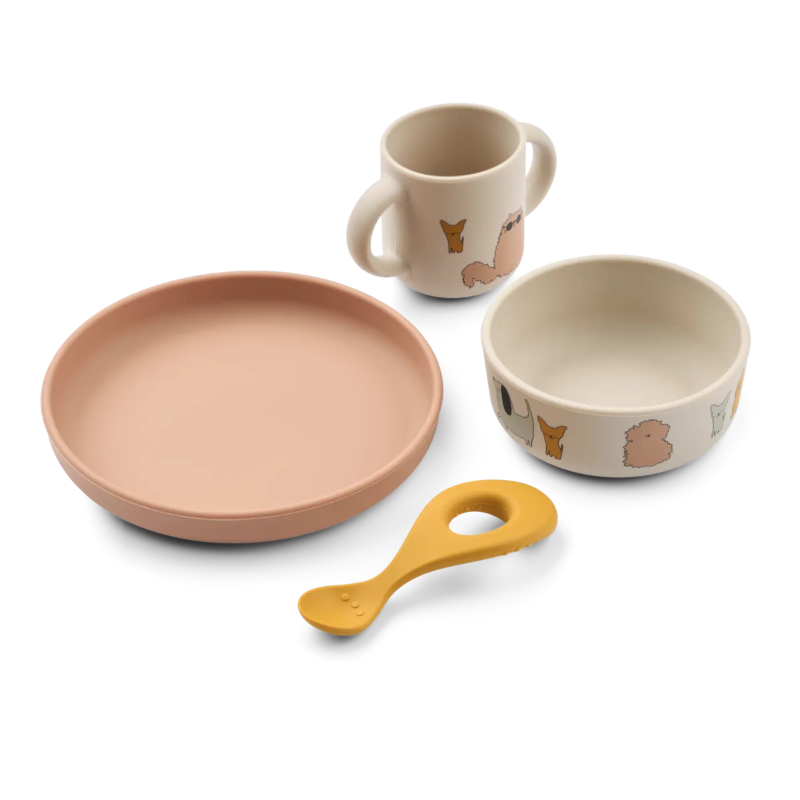 Kindergeschirr-Set aus Silikon