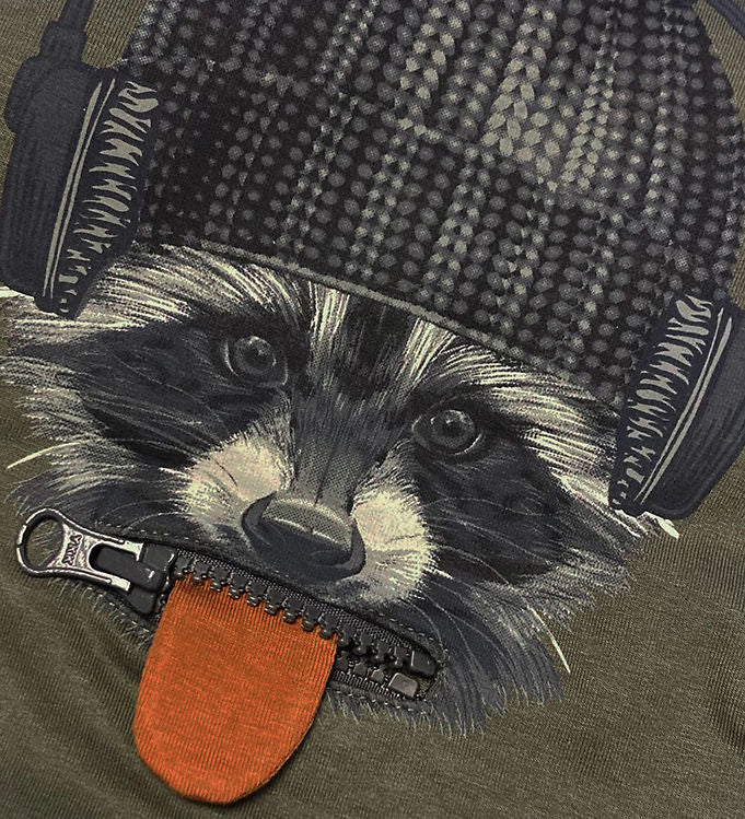 Sweatshirt Waschbär | Olive Night | Minymo