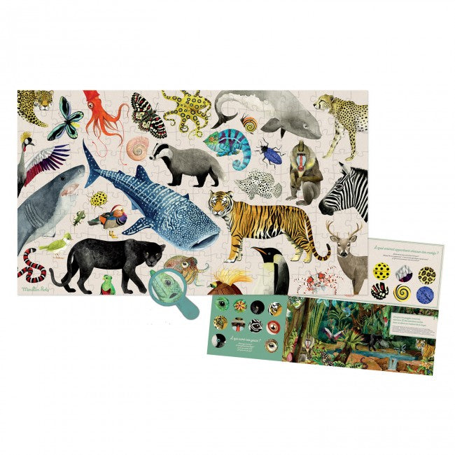 puzzle der kollektion Kollektion&nbsp; Tout Autour du Monde, 200 Teile. Tolle Tiere, mit Erklärungsheft