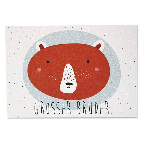 Postkarte | Bär Großer Bruder | ava & yves
