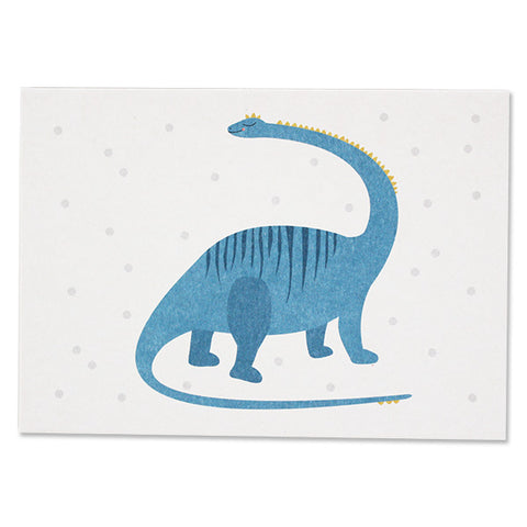 Postkarte von ava & yves  Witzige Brontosaurus-Postkarte, passend zum Party-Thema Dinosaurier.   Format: DIN A6 Gedruckt auf hochwertiger Holzschliffpappe Hergestellt in: Deutschland