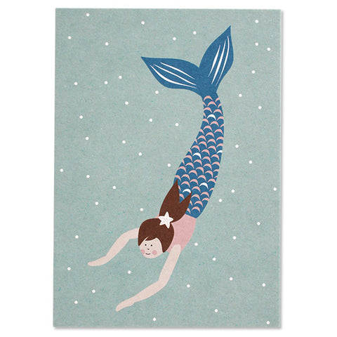 Postkarte Meerjungfrau (ohne Text)  | ava & yves