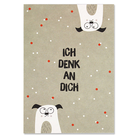 Postkarte | Hunde "Ich denk an dich" | ava & yves